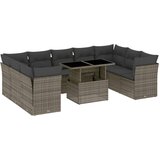 Maison Chic Seti vrtnega pohištva - Vrtna garnitura - Vrtni pohištvo set 10-delna z blazinami siv poli ratan, (21812013) | Shoptok.si