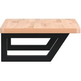  Zidna polica za umivaonik od čelika i masivne bukovine Smeđa 60 x 40 x 2.5 cm | shoptok.hr