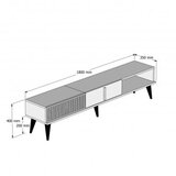 Hanah home Milan - Walnut, Black TV omarica, (20783986) | Shoptok.si