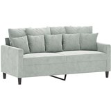  3-dijelni set sofa s jastucima svjetlosivi baršunasti | shoptok.hr
