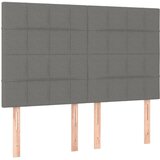 Maison Chic Posteljno vzglavje - Vzglavna omarica 4 kosa temno siv 72x5x78/88 cm blago, (22077693) Cene