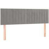 s oprugama i madracem svjetlosivi 140x200 cm baršunasti | shoptok.hr