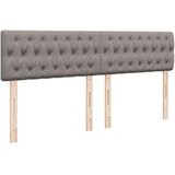vidaXL Box spring postelja z vzmetnico taupe 200x200 cm blago, (21309886) | Shoptok.si