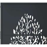  Vrtna vrata antracit 100x175 cm čelična dizajn stabla | shoptok.hr