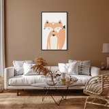  Slika - Happy Fox (1 Part) Vertical 80x120 U crnom drvenom okviru | shoptok.hr
