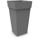 BLUMAX visoka kvadratna posuda za biljke Melrose (Vanjska dimenzija (D x Š x V): 40 x 40 x 50 cm, Plastika, Sive boje) | shoptok.hr