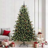 vidaXL Umestno božično drevo Zelena 240 cm PVC, kovina in plastika | Shoptok.si