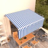  Automatska tenda na uvlačenje s roletom 4 x 3 m plavo-bijela | Eponuda.com