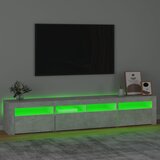 TV ormarić s LED svjetlima siva boja betona 210x35x40 cm | Eponuda.com