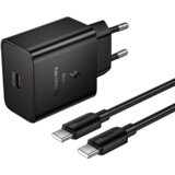 hoco. polnilec N77 GaN PD 45W Type C s kablom 1m Type C za Samsung, Apple - črn Cene