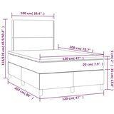  s oprugama i madracem plavi 120 x 200 cm od tkanine | shoptok.hr