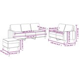 vidaXL 3-dijelni set sofa s jastucima boja vina od umjetne kože | shoptok.hr
