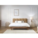 Bobochic Paris Bež oblazinjena zakonska postelja z letvenim dnom 140x190 cm Kumo – | Shoptok.si