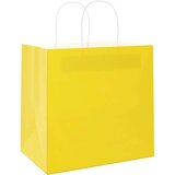  Papirnate vrećice 250 kom s ručkama žute 26x17x25 cm | shoptok.hr