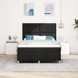  Postelja z vzmetnico z vzmetnico Črna 140 x 200 cm blago, (5000125990) | Shoptok.si