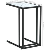  Računalniška stranska mizica bel marmor 50x35x65 cm steklo, (20712522) | Shoptok.si