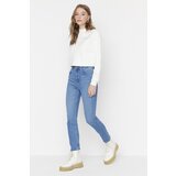 Trendyol Light Blue High Waist Slim Fit Jeans | Shoptok.si