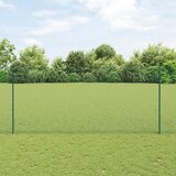 vidaXL varjena žična ograja z 11 U stebrički Zelen 1.4x25 m Jeklo Cene