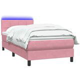 Box Spring krevet s madracem ružičasti 80x210 cm samt | shoptok.hr