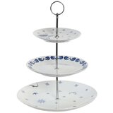 Posuda za Voće DKD Home Decor 27 x 27 x 34 cm Porculan Plava Metal Bijela | shoptok.hr