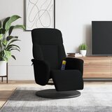 vidaXL masažni naslanjač z oporo za noge črn žamet | Shoptok.si