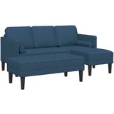  Set od 2 sofe s jastucima Plava tkanina | shoptok.hr