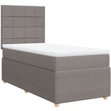 vidaXL Box spring postelja z vzmetnico taupe 100x200 cm blago, (21310245) | Shoptok.si