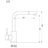 Metalac slavina za sudoperu LUX CRNA | ePonuda.com