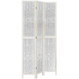  Sobna pregrada s 3 panela bijela od masivnog drva paulovnije 40 x 220 cm | Shoptok.si