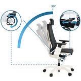 MID.YOU Pisarniški Stol Genidia Pro W, Črna, Pravo Usnje | Shoptok.si