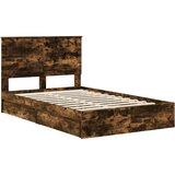  Krevet s od storage s uzglavljem Dimljeni hrast 120 x 190 cm | shoptok.hr