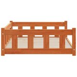  Krevet za psa Vosak smeđa 100 x 70 x 28 cm Čvrsto borovo drvo | shoptok.hr
