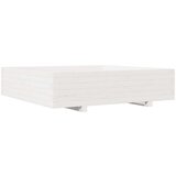  Vrtno cvetlično korito belo 100x100x26,5 cm trdna borovina | Shoptok.si