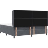 vidaXL Krevet s kutijom s madracem tamno sive boje 200x200 cm baršun | shoptok.hr