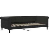 vidaXL Izvlečna dnevna postelja s predali črna 90x200 cm žamet | Shoptok.si