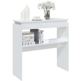 vidaXL Konzolna mizica visok sijaj bela 80x30x80 cm iverna plošča | Shoptok.si