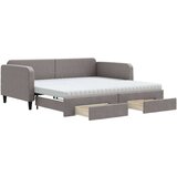 vidaXL Dnevni krevet na razvlačenje smeđesivi 100 x 200 cm od tkanine | shoptok.hr