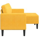 SOFA 2-sjed s ležaljkom u obliku slova L svijetložuta 125cm lan | shoptok.hr