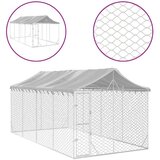  Vanjski kavez za pse s krovom srebrni 3x6x2 5 m pocinčani čelik | shoptok.hr