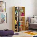Marckeric Črn/v naravni barvi regal v hrastovem dekorju 80x152 cm Axel – | Shoptok.si