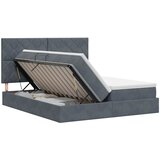 Krevet s od storage s uzglavljem Tamnosiva 180 x 200 cm Baršun | shoptok.hr