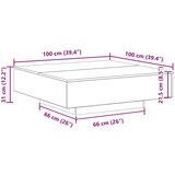  Stol za kavu Umjetni hrast Konstruirano drvo 100 x 100 x 31 cm | shoptok.hr