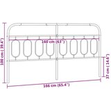  Kovinsko posteljno vzglavje črno 160 cm | Shoptok.si