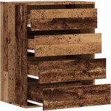  Kutna komoda s ladicama boja staro drvo 60x41x76 cm drveni | shoptok.hr
