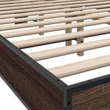  Okvir za krevet smeđi hrast 140x190cm konstruirano drvo i metal | shoptok.hr