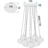 Toolight Viseća Lampa MS025-13CP Chrome | shoptok.hr