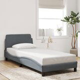 Maison Chic Posteljni okvir - Enojna postelja - Postelja za odrasle brez vzmetnice temno siv 80x200 cm žamet-J7880, (21760370) | Shoptok.si