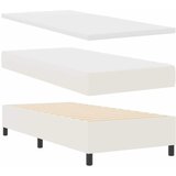  LED Box Spring Krevet s uzglavljem Krema i bijela 80 x 200 cm | shoptok.hr