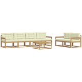  Set vanjskih sofa 6 kom. Bijela i krem | shoptok.hr