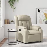 Maison Chic Počivalnik - Relax naslanjač krem umetno usnje, (22040171) | Shoptok.si